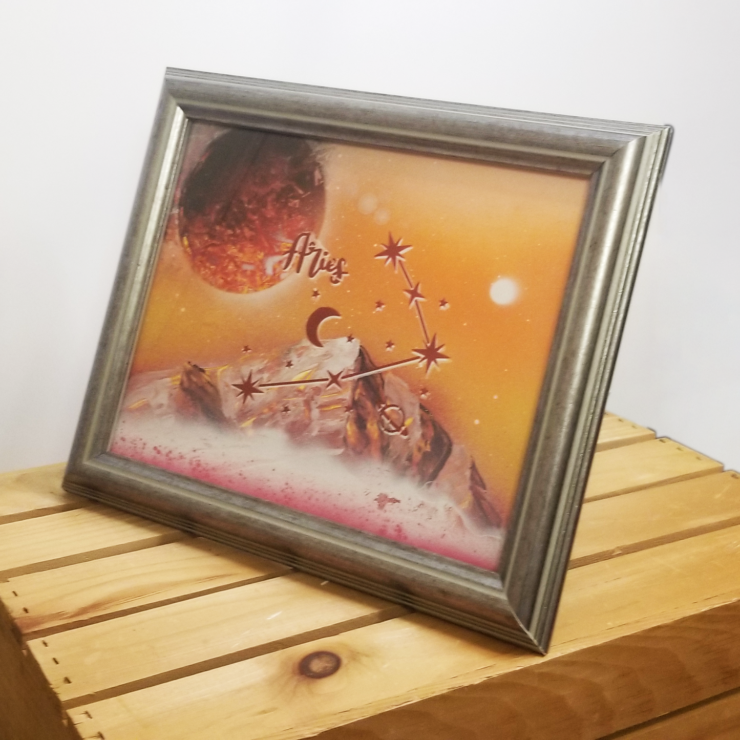 8"x10" Silver Frame for Artwork Rustic Vintage Picture Frame with Hook or Stand