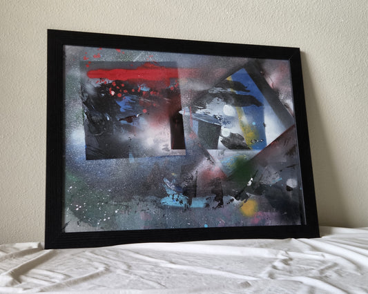 18"x24" Black Plastic Frame with Toothed Hooks for Vertical or Horizontal Hanging