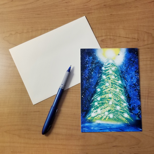 A Christmas Star - 5x7 Christmas Greeting Card With Envelope